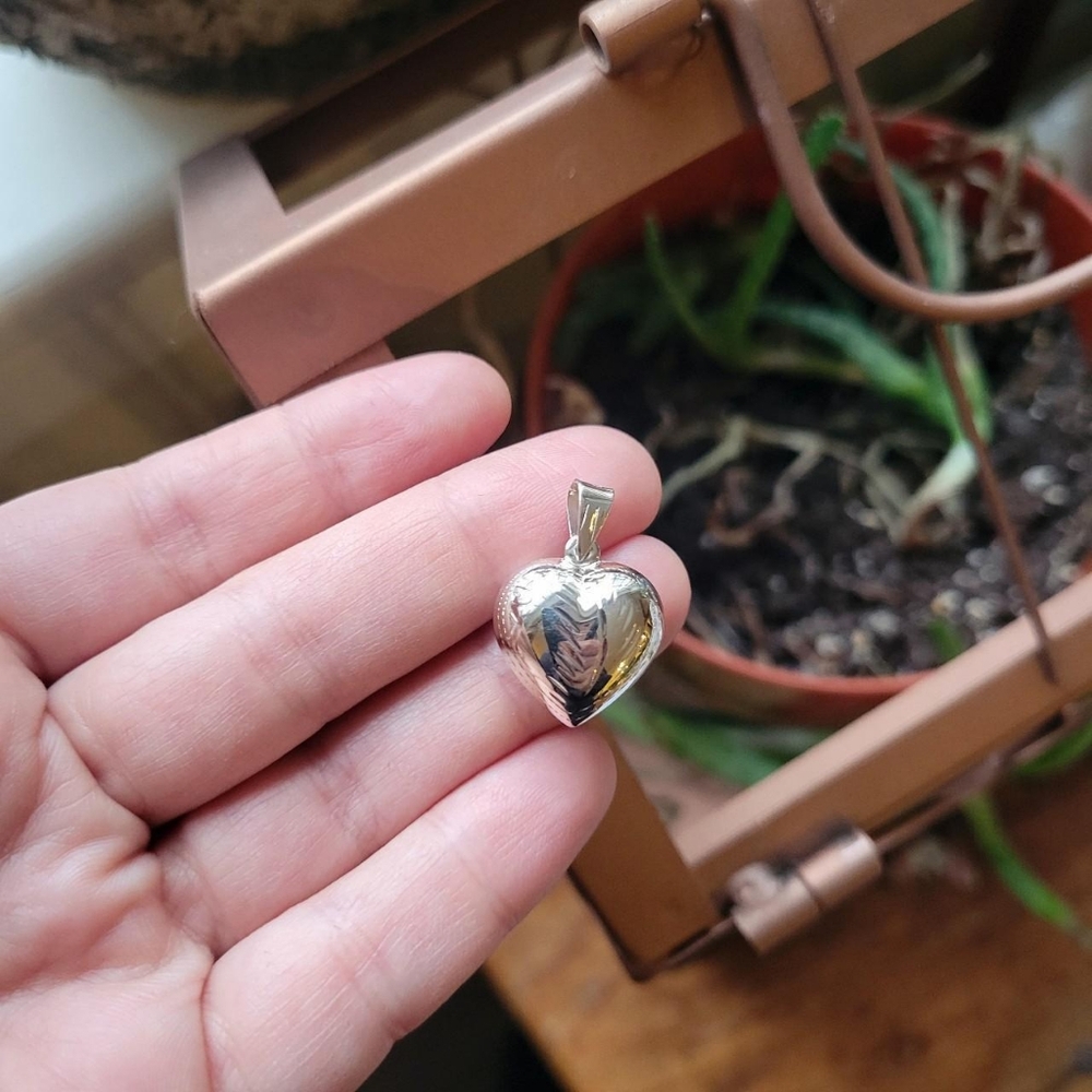 Handmade New 925 Sterling Silver Heart Pendant - Picture 5 of 8